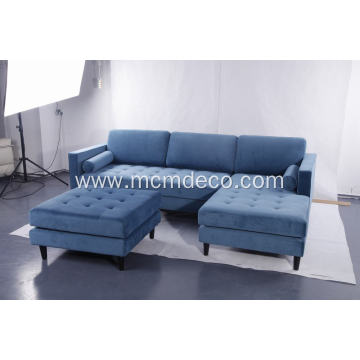 Sven cascadia blue right sectional sofa